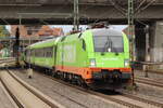 br-182-6/898606/br-186-516-242516-als-flx BR 186 516 (242.516) als (FLX 1347 Hamburg Hbf -> K�ln Hbf) bei der Ausfahrt HH-Harburg. 9.Oktober 2025