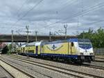 BR 146 518 (ME146-18  105.000.000 Km ) als (RE4 / ME82021 Hamburg Hbf -> Bremen Hbf) bei der Ausfahrt HH-Harburg. 19.06.2025
