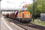 BR 4185 156-1 (BBL 52) D-BBL mit Schotterwagen durch Mainz-Bischofsheim.
