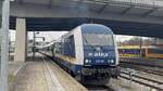 BR 223 081 als (RE25 / 359 Mnchen Hbf -> Praha hl.n.) bei der Ausfahrt Regensburg Hbf.