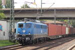 br-140-3/890877/br-140-383-4-d-egp-mit-containern BR 140 383-4 D-EGP mit Containern durch HH-Harburg Richtung Sden. 1.8.2025