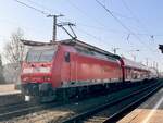 BR 146 020 als (RE20 / RE 52949 Stendal Hbf -> Magdeburg Hbf) steht im Bahnhof Magdeburg-Neustadt.
