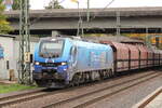 BR 159 266-6 D-ELP (6202) von VPS mit Schotterwagen bei der durchfahrt HH-Harburg Richtung Maschen.