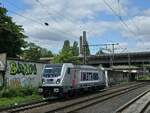 BR 187 509-5 von Akiem Vermietet an : Metrans als Leerzug bei der Durchfahrt HH-Harburg.