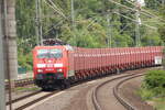 BR 189 061-5 DB Cargo mit einen Gterzug bei der Durchfahrt HH-Bergedorf in Richtung HH-Rothenburgsort.