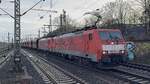 BR 189 073-0 + BR 189 038-3 mit Erzzug bei der Durchfahrt HH-Harburg. 20.Dezember 2024