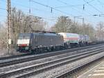 BR 189 099-5 mit Mischer durch Dedensen-Gmmer Richtung Osten. 1.Februar 2025