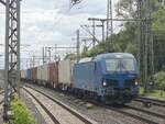BR 192 043 Northrail mit Containerzug bei der Durchfahrt HH-Harburg.