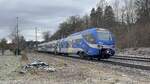 BR 1430 009 der BRB als (RB54 / BRB 79068 Kufstein -> Mnchen Hbf) bei der Ausfahrt Aling.