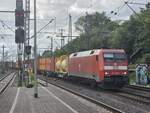 BR 152 158-2 DB Cargo mit Containerzug bei der Durchfahrt Hamburg-Harburg.