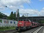 BR 265 010-9 mit Leeren Autozug bei der Durchfahrt Hamburg-Harburg.