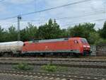 BR 152 009-7 DB Cargo mit Kesselzug bei der Durchfahrt HH-Harburg -> Maschen/Buchholz.