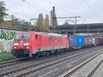 BR 189 008-6 ist mit seinen Containern in Richtung Sden unterwegs bei HH-Harburg.