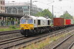 BR 077 040-9 mit Containern durch M-Heimeranplatz Richtung M-Laim. 26.Juli 2025
