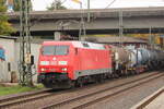 BR 152 074-1 D-DB mit Kesseln durch HH-Harburg Richtung Maschen / Buchholz.