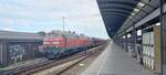 BR 218 491-9 + 218 ???-? mit SyltShuttle angekommen Westerland/Sylt.