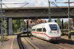 db-fernverkehr-ag-2/890879/br-412-076-tz-9476-als BR 412 076 (Tz. 9476) als (ICE 883 Hamburg-Harburg -> Mnchen Hbf) bei der Ausfahrt Richtung Hannover. 1.8.2025
