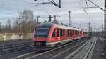 BR 648 457 + 648 454 der Nah.SH bei der berfhrungsfahrt -> Sden bei der Durchfahrt HH-Harburg. 20.Dezember 2024