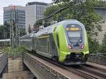 BR 445 032 + 445 ??? als (RE7 Flensburg/Kiel Hbf -> Hamburg Hbf) Ausfahrt HH-Dammtor. 25.Juli 2025