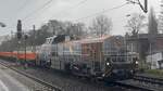 BR 4185 026-6 der HRS mit Schttwagen bei der Durchfahrt HH-Harburg.