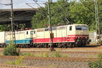 martin-schluenss-eisenbahnlogistik-sel-3/890880/br-181-215-5-d-sel--181 BR 181 215-5 D-SEL + 181 211-4 D-SEL mit Containern durch HH-Harburg Richtung Wanne-Eickel. 1.8.2025