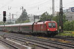 BR 1116 124 als (RJ 1287 München Hbf -> Feldkirch) durch München-Heimeranplatz. 26.Juli 2025